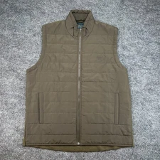 Texas Standard Puffer Vest Mens 3XL Brown Hybrid Full Zip Knit Outdoor Casual