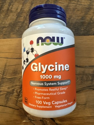 #ad Glycine 1000 mg 100 Caps By Now Foods Exp 12 2029 $14.99