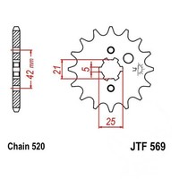 Ritzel Antriebsritzel 16-ZäHne 520-Teilung FüR Kawasaki Z 250 G Ltd 1981-1984