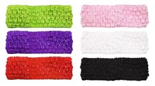 80s Crochet Headbands 6Pcs Colorful Retro Stretch Knitted Hair Bands Accessor...