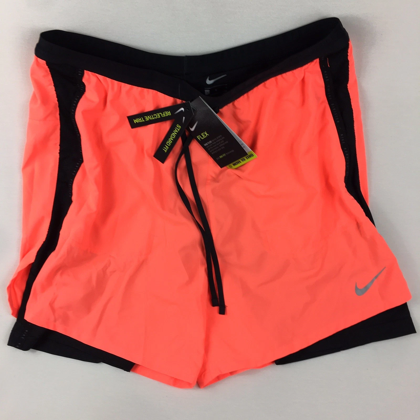 Nike Run Division Flex Stride Hybrid 2-IN-1 5IN Running Shorts Sz L DA0280-854