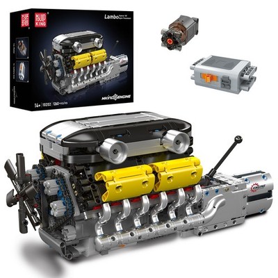 Mould King 10202 V12 Engine W12 Bausatz Motor Klemmbausteine Spielzeug DIY