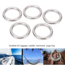 5pcs 304 Stainless Steel Round O Rings Multi Purpose Seamless Welded Metal O
