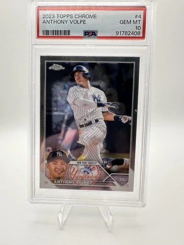💎2023 Topps Chrome #4 Anthony Volpe RC New York Yankees PSA 10💎