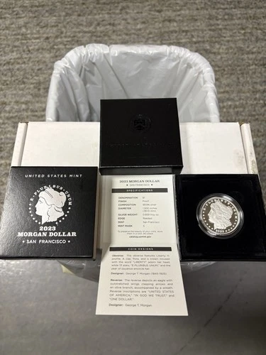 US Mint 2023 s Morgan Silver Dollar Proof San Francisco 99.9 Silver With COA BOX