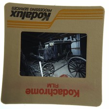 VINTAGE ANTIQUE HORSE-DRAWN HEARSE 35MM KODACHROME SLIDE OCT 1992