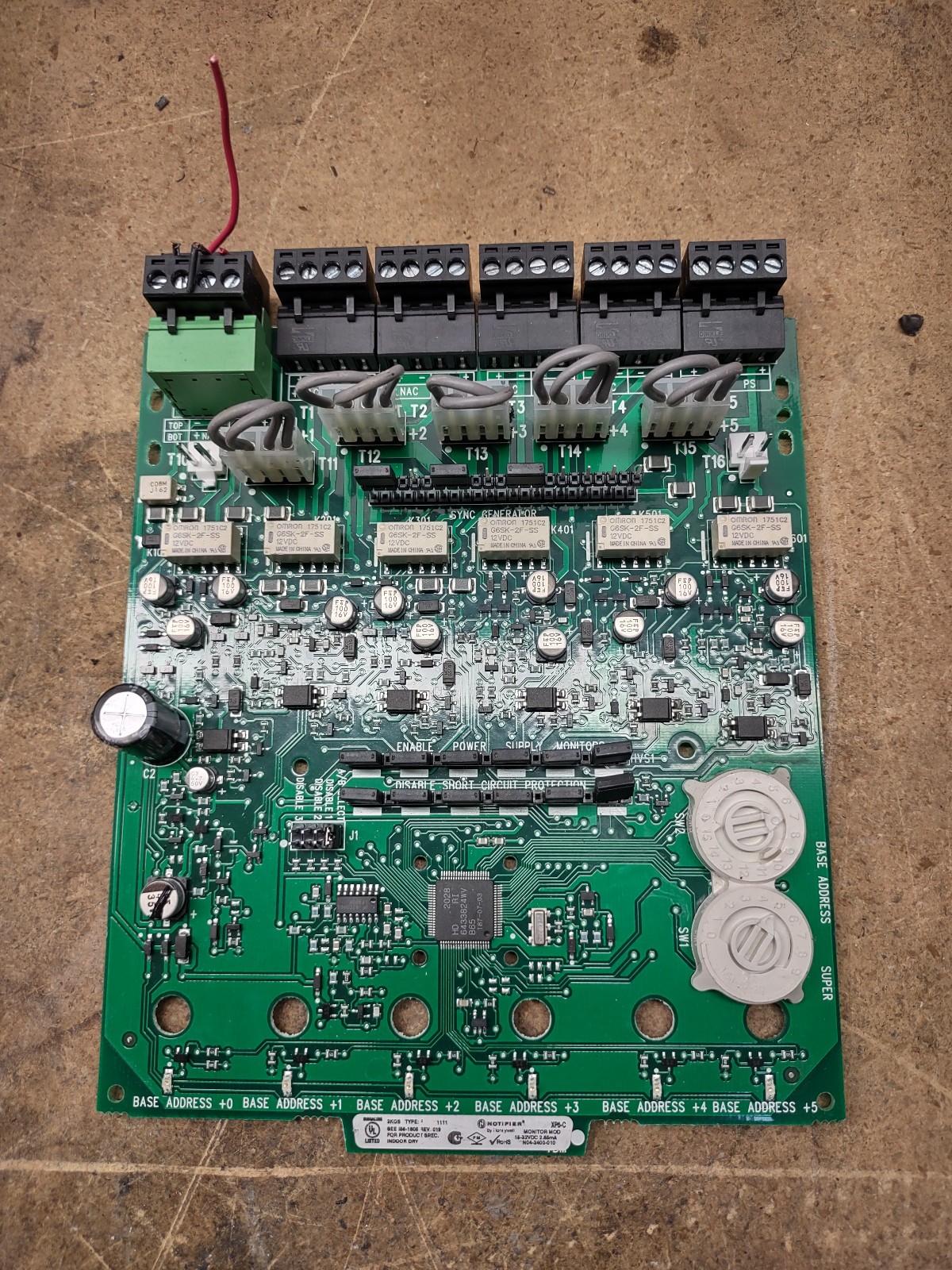 Notifier XP6-C Six Circuit Supervised Control Board Module used working