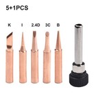Multifunctional Copper Soldering Iron Tips 6pcs Set with Soldering Station