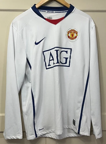 MANCHESTER UNITED FOOTBALL CLUB : 2008/ 2009 Long Sleeve Away Shirt In Vgc - L
