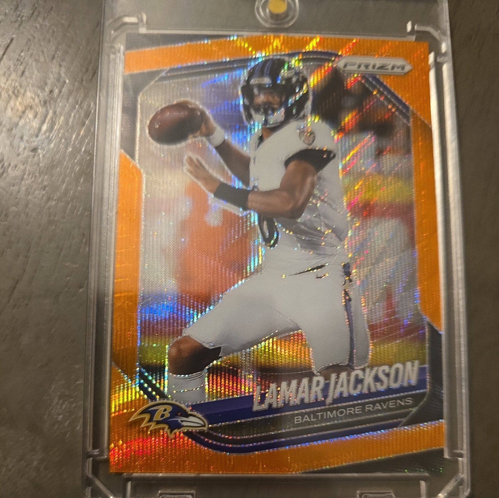 2025 Panini Prizm Orange Wave 58/65 Lamar Jackson #78