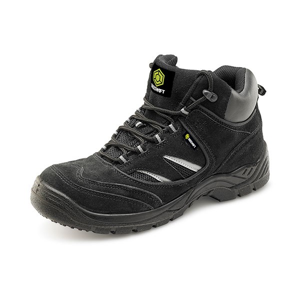 Beeswift Safety Trainer Boot Black Size 4
