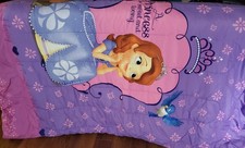 Princess Sofia Bedding Twin Sheet/Comforter/Fleece Blanket/Pillow Set for Kids