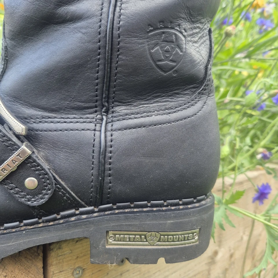 Ariat металлические крепления сплава H2O черный мотоциклетные ботинки мужской размер 10EE - Изображение 3 из 4