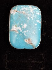 925 Sterling Silver Turquoise Ring Size 6