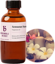 Aceite de fragancia de sándalo sensual 2 OZ | Aroma cálido exótico para hacer jabón, velas