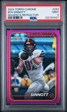 2024 TOPPS CHROME MAGENTA REFRACTOR #262 BEN SINNOTT 322/399 PSA 9
