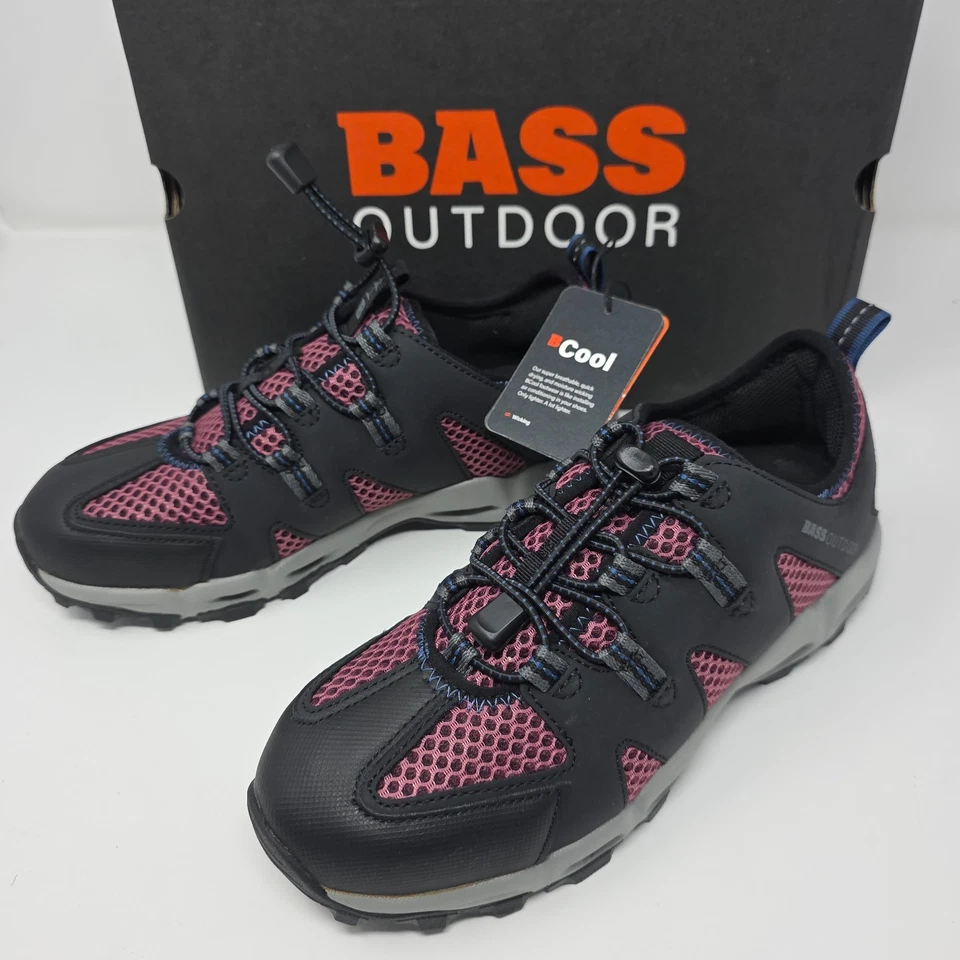 Zapatillas de deporte Bass para exteriores para mujer 8M Hawthrown rosa Aqua malla remolque parte inferior nuevas con caja Foto 2 de 4