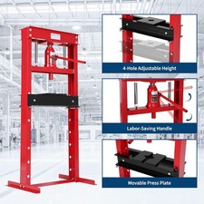 20t Hydraulic Shop Press H-frame 7-height Adjustable W Plates Dust Cover Tool 20t Hydraulic Shop Press H-frame 7-height Adjustable W Plates Dust Cover Tool