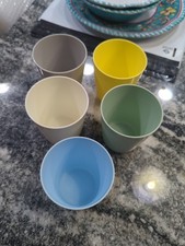 Ikea Kalas Children Kids Cups Tumblers Glasses Plastic Pastel Colors Set 5