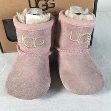 UGG Infant Sherpa Lined Boots I Jesse Pink Suede 1007100I Size 0/1 XS in Box