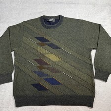 Marcello Large Sweater Mens Green Wool Blend ...
