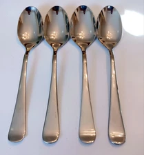 (4) NEW Dash of That JENNIFER Stainless Place Oval Soup Spoons~China