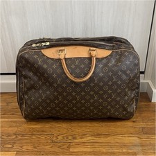 Louis Vuitton Monogram Brown Canvas Leather Carry On Suitcase Double Zipper