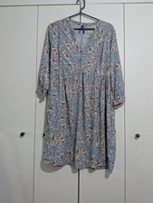 Seraphine Maternity Dress Size 12 Blue Floral Floaty Summer