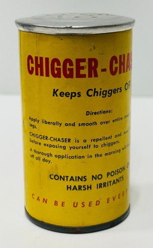 Vintage Chigger Chaser Chigger Repellente Latta Chigger Chaser Company Ghirlanda, Tx - Foto 3 di 5