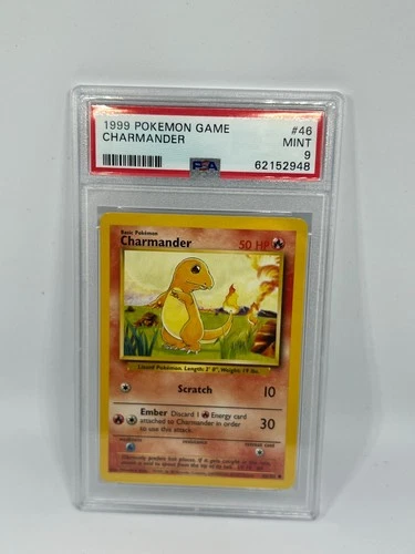 1999 Pokemon Base Set Unlimited Charmander 46/102 PSA 9 MINT