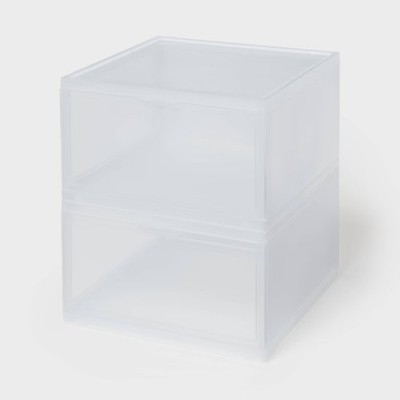 Stackable Large Bin Front Opening Clear - Brightroom