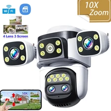 10K 3-lens Security Camera Outdoor Surveillance Camera PTZ AI Tracking O-KAM APP