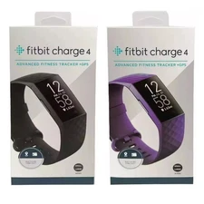 Fitbit Charge 4 Activity Tracker FB417BKBK GPS Heart Rate Black & Purple S&L