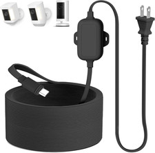 30Ft Weather-Resistant Power Adapter for Spotlight Cam Plus/Pro, Black