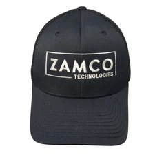 Zamco Technologies Fitted Baseball Cap Black XL Embroidered Flexfit Yupoong