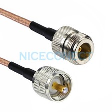 UHF Male PL-259 to N Type Female Jack RF Adapter Pigtail Cable RG316 15cm Wifi