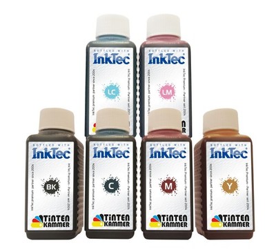 InkTec Tinte für EPSON EcoTank - 6x 100ml für ET-L8050 / L18050 / L8100