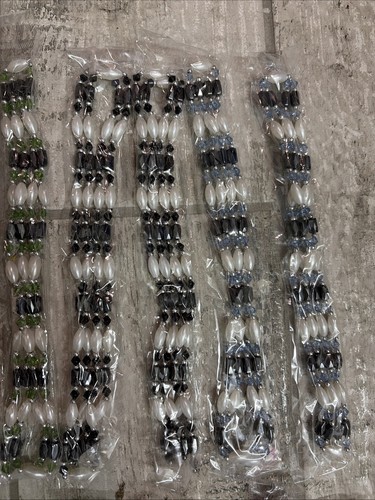 Lot Of 12 Magnetic Hematite Bracelet Anklet Necklace 3 row Variation Of Colors - Afbeelding 4 van 9