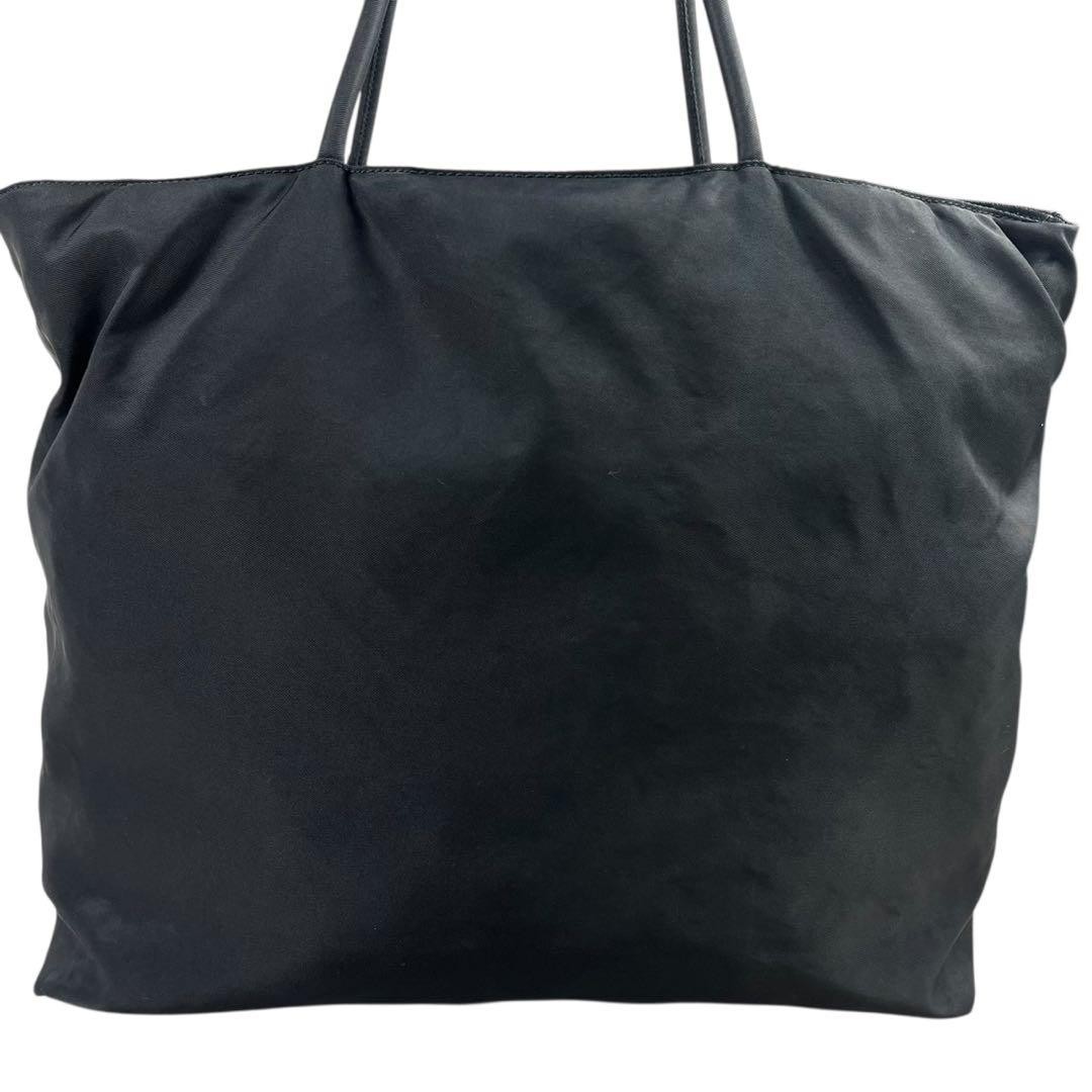 PRADA Nylon Tote Bag Black A4 Size Triangle Logo Unisex Shoulder Bag Authentic thumbnail 3