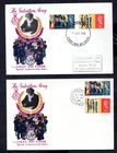 GB - 1965 Salvation Army Phosphor & Ordinary on 2 x First Day Cover