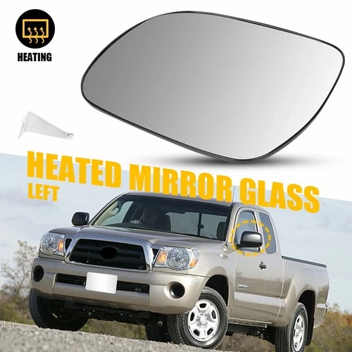 Fit 2005-2011 Toyota Tacoma LH Side Heated View Mirror Glass w/ Backing Plate US