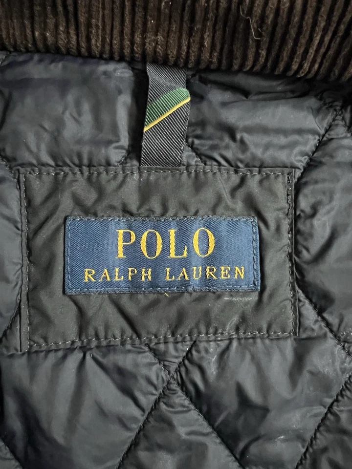 De Colección Polo Ralph Lauren Hombres Polo Club Chaleco Acolchado 3XL Azul Bolsillos con Cremallera Completa Foto 3 de 4