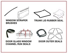 Fits For Mercedes W123 Door Window Trunk Rubber Weathership Seal Kit 13 Pieces Fits For Mercedes W123 Door Window Trunk Rubber Weathership Seal Kit 13 Pieces