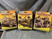 3 Woodland Scenics Scene-A-Rama Foliage Grasses,Rock , Water Kits NIB's w