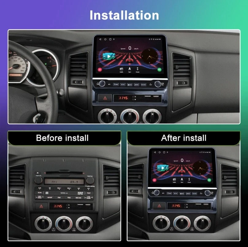 Para Toyota Tacoma 2005-2013 Android 13 Apple Carplay Coche Radio Estéreo GPS NAVEGACIÓN Foto 2 de 4