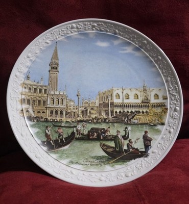 Vintage K&A Krautheim Selb Bavaria Canaletto Venice Decorative Wall Plate 10.5