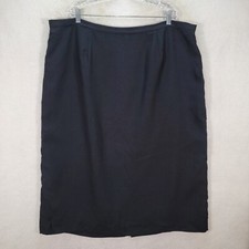 Black Classic Stretch Formal Midi Pencil Dressy Career Womens Skirt Plus Size 24