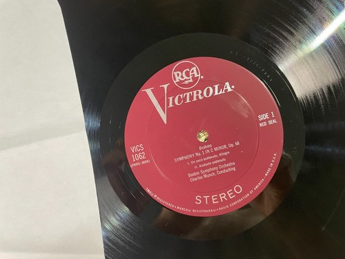 BRAHMS SYMPHONY NO. 1 MUNCH BOSTON 1964 STEREO LP VICS-1062 - Picture 2 of 4