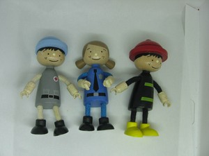 wooden fireman figures