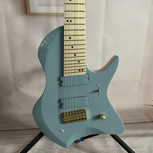 Larada Master Tosin Abasi 8 Strings Tilt Fret Blue Electric Guitar Maple Neck